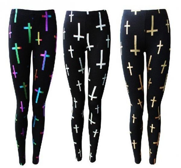 Legging com estampa de cruz